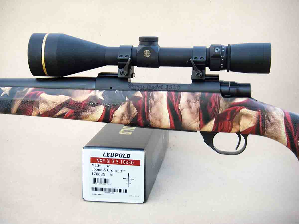 A Leupold VX-3i 3.5-10x 50mm variable scope was installed on the Howa Model 1500 Lightning USA 6.5 PRC.